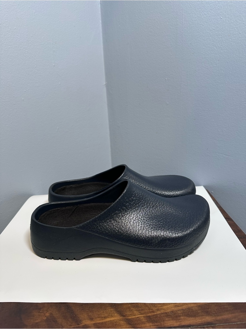 Birkenstock Super Birki Slip On Clog Blue Polyurethane Size 41 Unisex